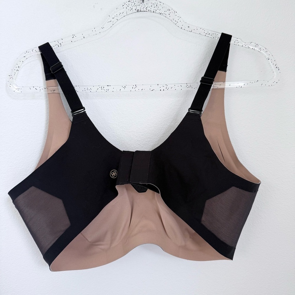 Honeylove CrossOver Wireless‎ Padded Black Tan Bra Mesh Size XL - Picture 4 of 8